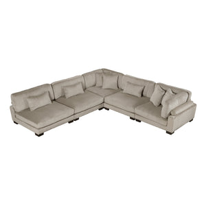 Braidy Corduroy 5-Piece Modular Sectional Sofa