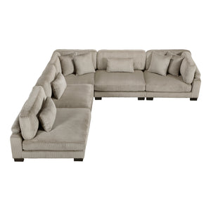 Braidy Corduroy 5-Piece Modular Sectional Sofa