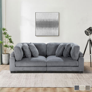 Braidy Corduroy Upholstered Living Room Loveseat