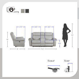 Bauta 2-Piece Power Reclining Living Room Set