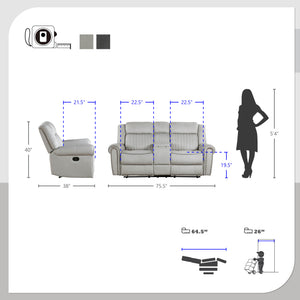 Bauta 2-Piece Manual Reclining Living Room Set