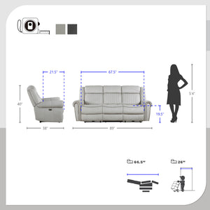 Bauta Power Double Reclining Sofa