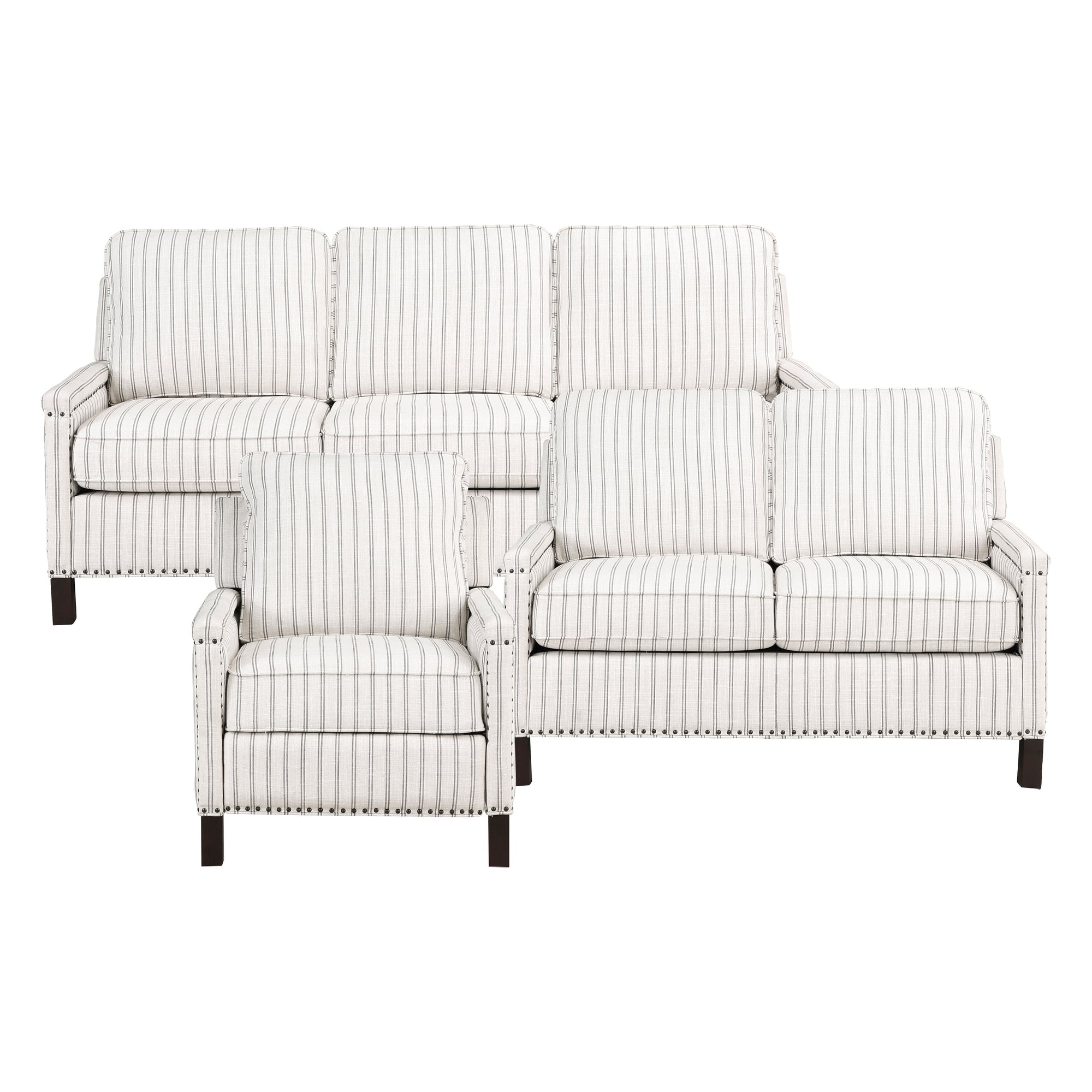 Ferron 3-Piece Fabric Living Room Sofa Set