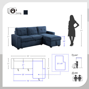 Scarlett Reversible Sectional Sofa with Storage