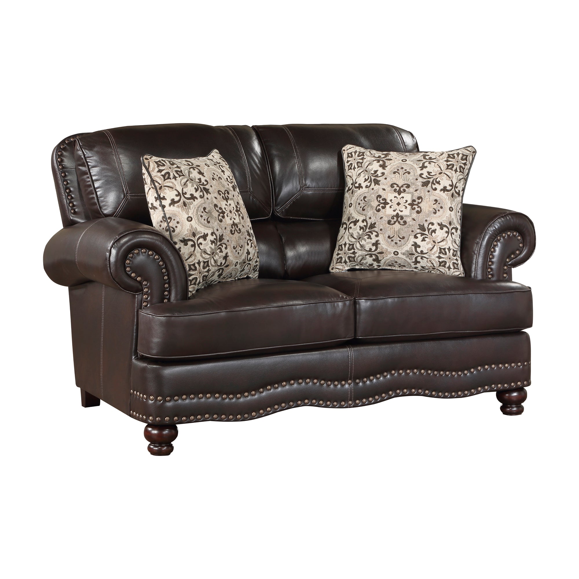 Mariposa Breathable Faux Leather Living Room Loveseat