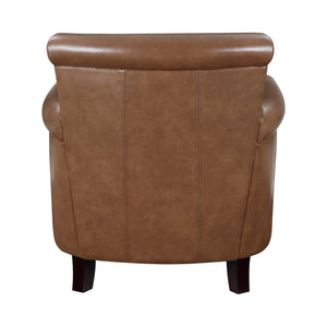 Raya Leather Upholstered Accent Chair