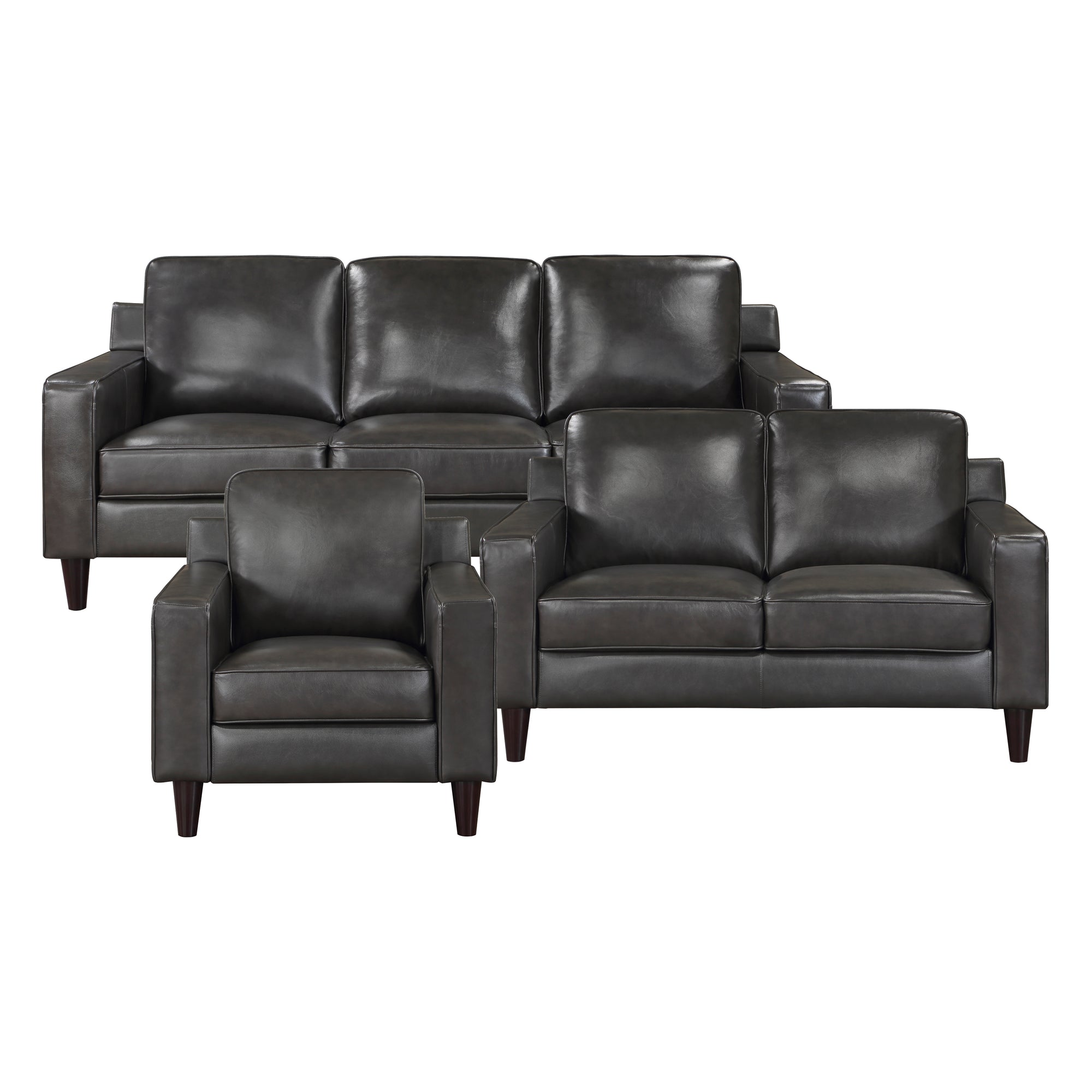 Belen 3-Piece Leather Match Living Room Sofa Set