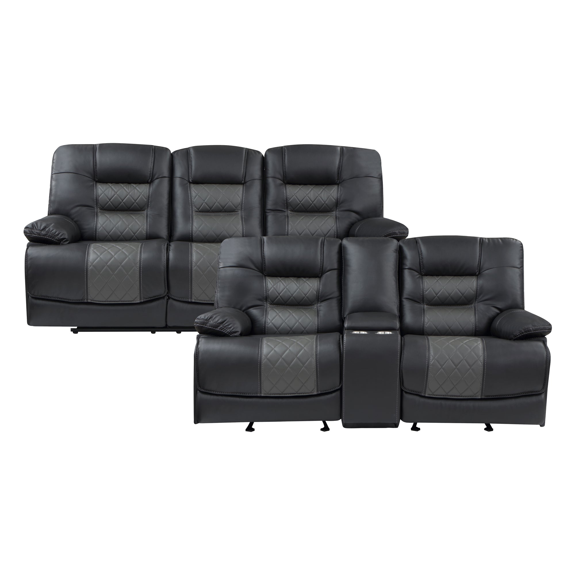 Emory 2-Piece Manual Reclining Living Room Sofa Set