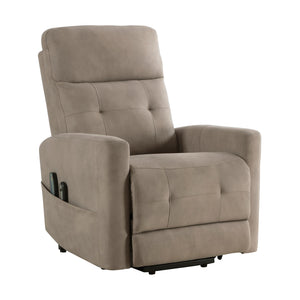 Jeanne Textured Microfiber Power Lift Chair with Massage and Heat