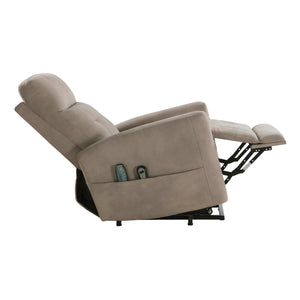 Jeanne Textured Microfiber Power Lift Chair with Massage and Heat