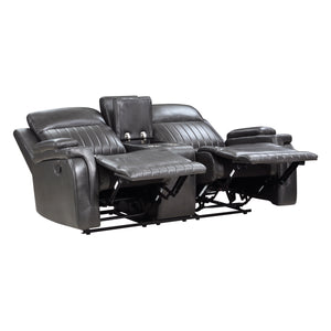 Nemesia 2-Piece Faux Leather Manual Reclining Sofa Set