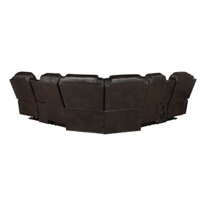 Esther Faux Leather 3-Piece Power Reclining Sectional with Console