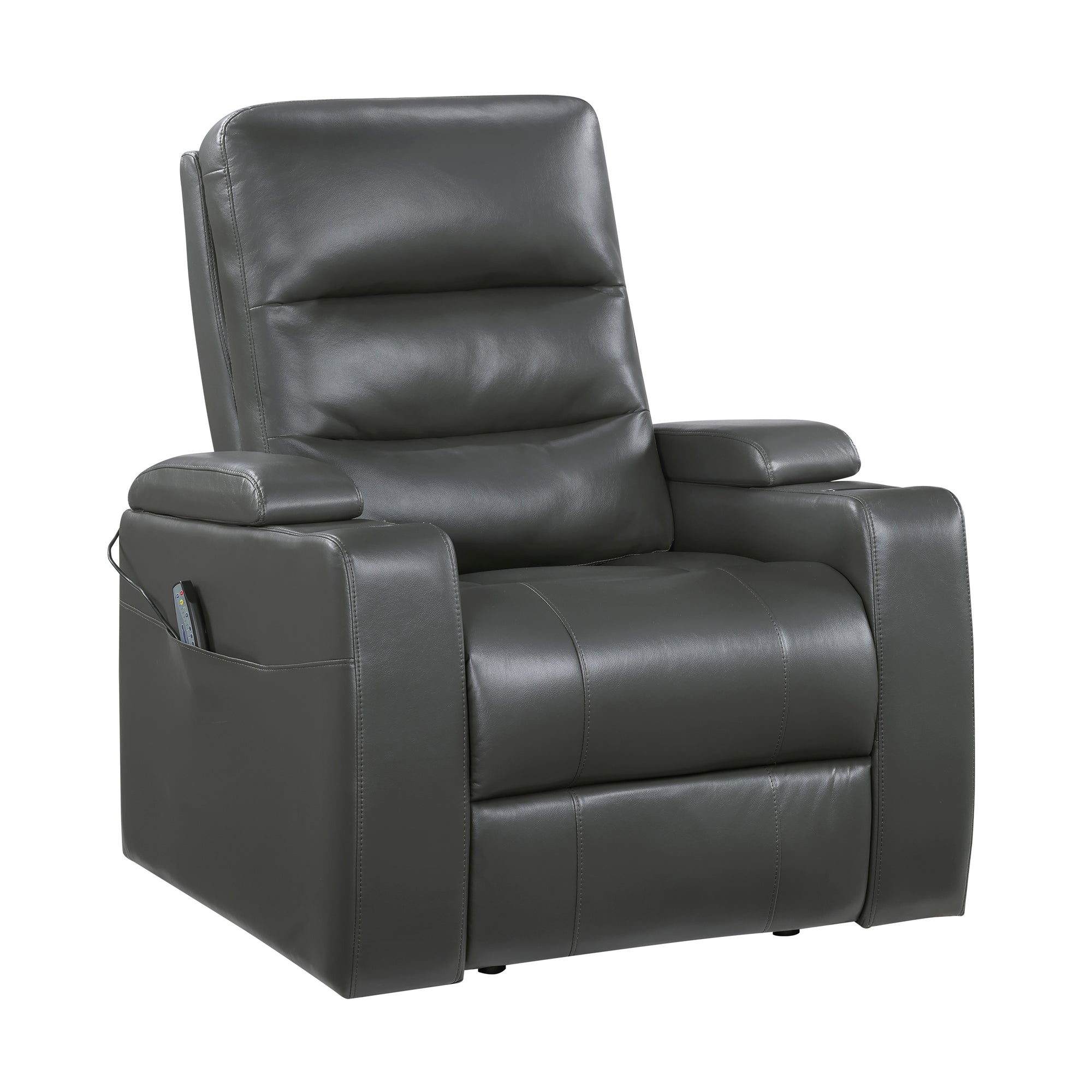 Olleris Power Reclining Chair with Power Headrest, Cup Holders, Receptacles and USB Ports