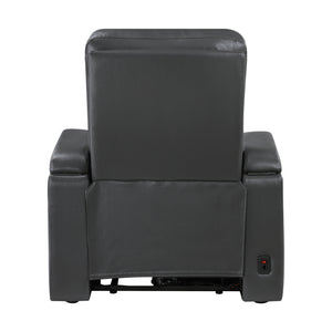 Olleris Power Reclining Chair with Power Headrest, Cup Holders, Receptacles and USB Ports