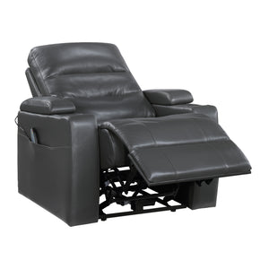 Olleris Power Reclining Chair with Power Headrest, Cup Holders, Receptacles and USB Ports