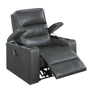 Olleris Power Reclining Chair with Power Headrest, Cup Holders, Receptacles and USB Ports