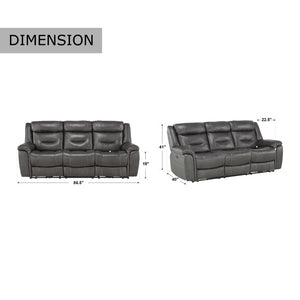 Oswald Power Double Reclining Sofa with Power Headrests and USB Ports