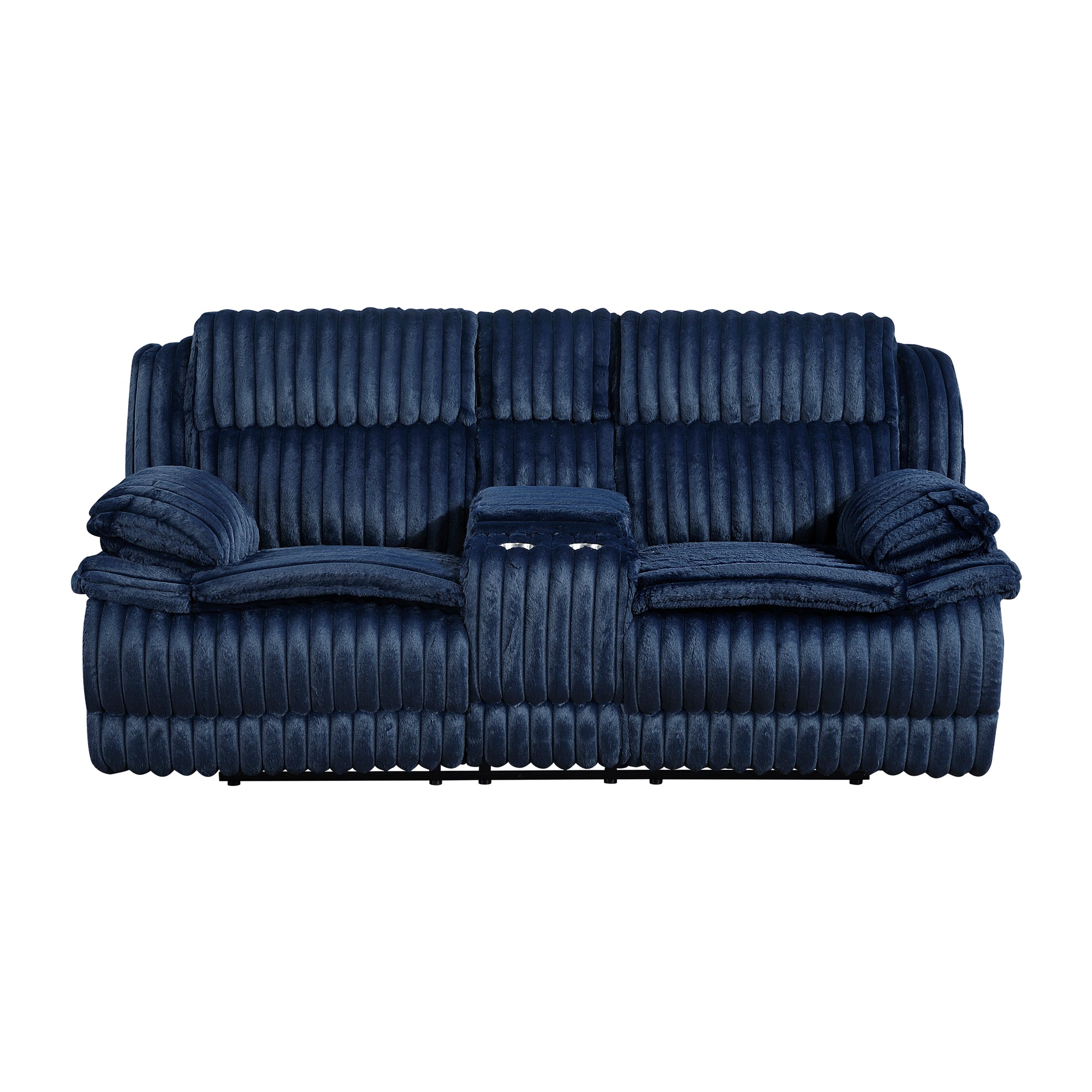 Medora Corduroy Manual Double Reclining Loveseat with Console