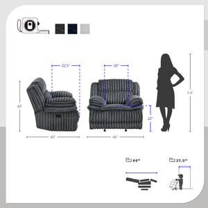 Medora Corduroy Glider Manual Reclining Chair