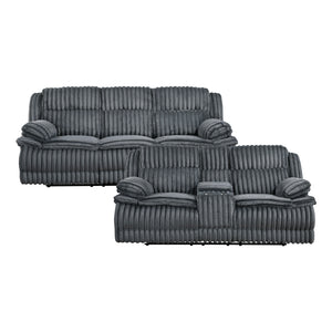 Medora 2-Piece Corduroy Fabric Manual Reclining Sofa Set