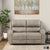 Mabel Polished Microfiber Manual Double Reclining Loveseat