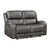 Mabel Polished Microfiber Manual Double Reclining Loveseat