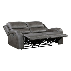 Mabel 3-Piece Polished Microfiber Manual Reclining Sofa Set