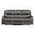 Mabel Polished Microfiber Manual Double Reclining Sofa