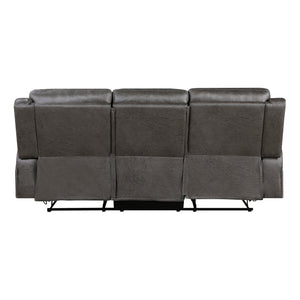 Mabel 3-Piece Polished Microfiber Manual Reclining Sofa Set