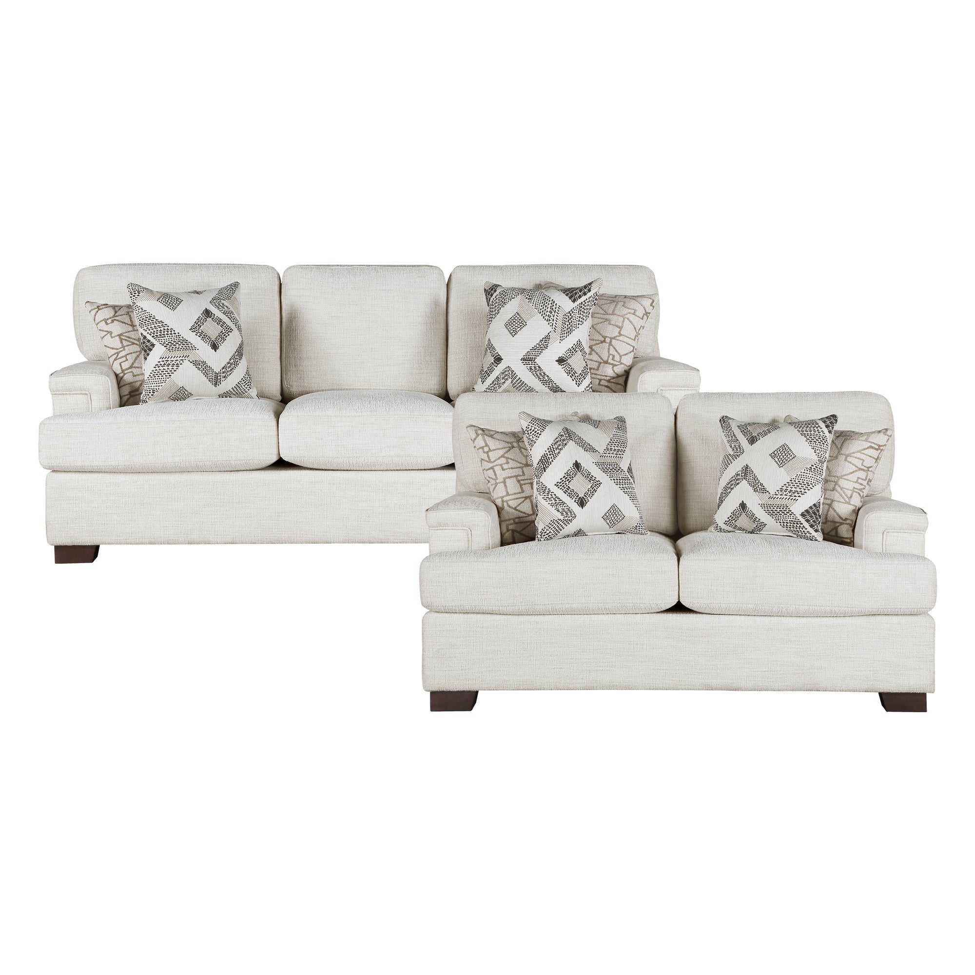 Osiria 2-Piece Chenille Living Room Sofa Set