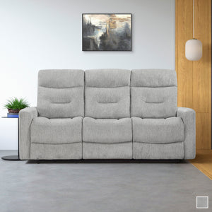 Mandevilla Chenille Manual Double Reclining Sofa