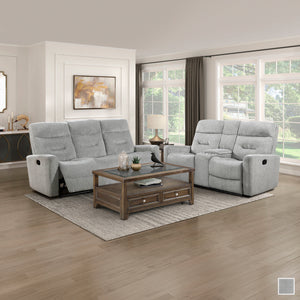 Mandevilla 2-Piece Chenille Manual Reclining Sofa Set