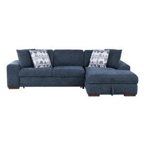 Gillam 3-Piece Sectional Sofa Sleeper with Right Chaise and Ottoman