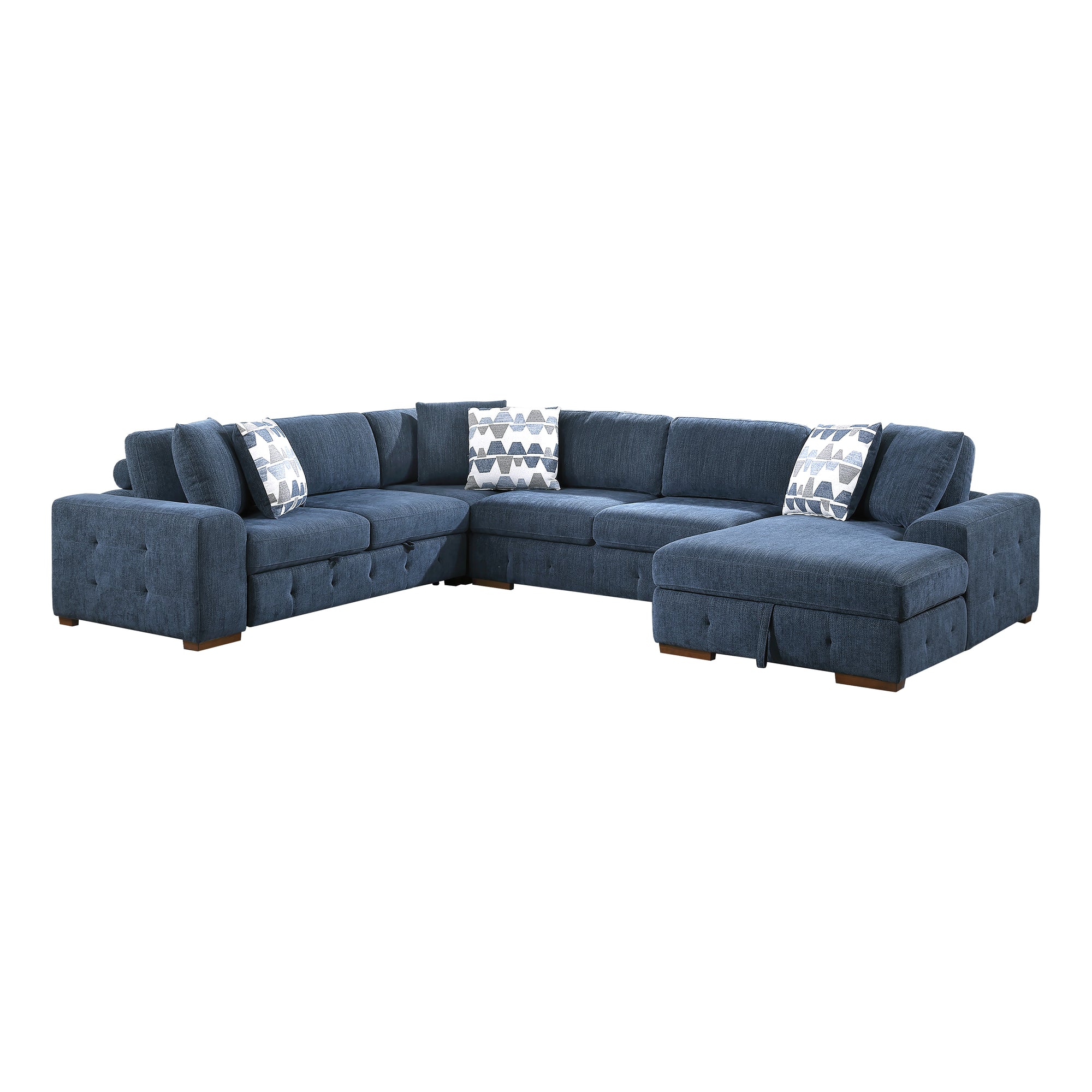 Gillam 4-Piece Sectional Sofa Sleeper with Right Chaise