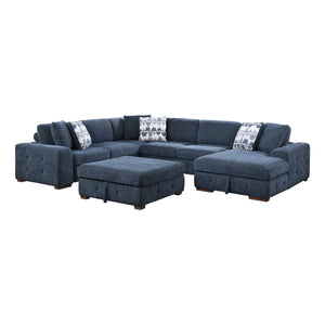 Gillam 5-Piece Sectional Sofa Sleeper with Right Chaise and Ottoman