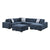 Gillam 5-Piece Sectional Sofa Sleeper with Right Chaise and Ottoman