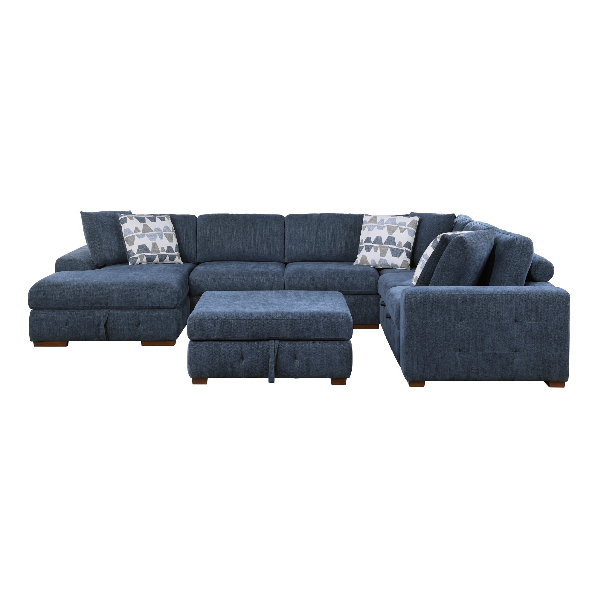 Gillam 5-Piece Sectional Sofa Sleeper with Left Chaise and Ottoman