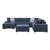 Gillam 5-Piece Sectional Sofa Sleeper with Left Chaise and Ottoman