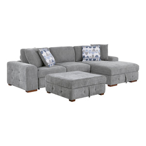 Gillam 3-Piece Sectional Sofa Sleeper with Right Chaise and Ottoman