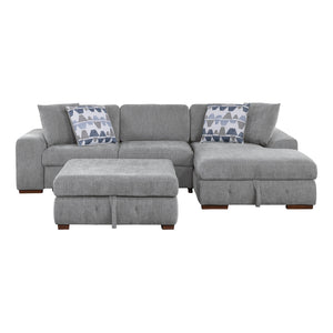 Gillam 3-Piece Sectional Sofa Sleeper with Right Chaise and Ottoman