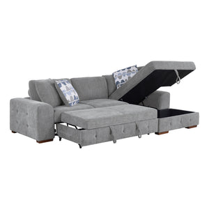 Gillam 3-Piece Sectional Sofa Sleeper with Right Chaise and Ottoman