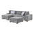 Gillam 3-Piece Sectional Sofa Sleeper with Left Chaise and Ottoman