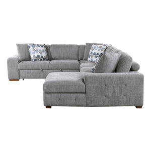 Gillam 5-Piece Sectional Sofa Sleeper with Right Chaise and Ottoman