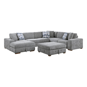 Gillam 5-Piece Sectional Sofa Sleeper with Left Chaise and Ottoman