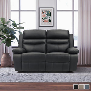 Peperomia Leather Match Power Double Reclining Loveseat