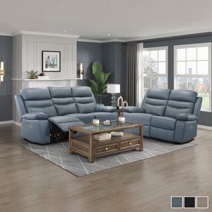 Peperomia 2-Piece Leather Match Power Reclining Sofa Set