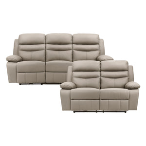 Peperomia 2-Piece Leather Match Power Reclining Sofa Set