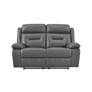 Papyrus 2-Piece Leather Match Manual Reclining Sofa Set