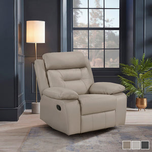 Papyrus Leather Match Manual Reclining Chair