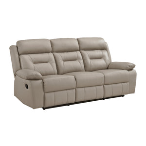 Papyrus 2-Piece Leather Match Manual Reclining Sofa Set